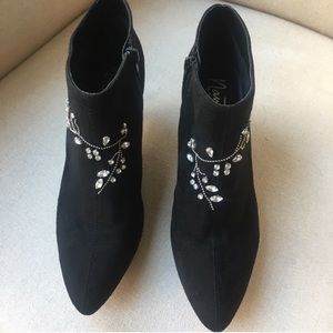 Nanette Lepore Black Suede Ankle Bootie Size 6.5